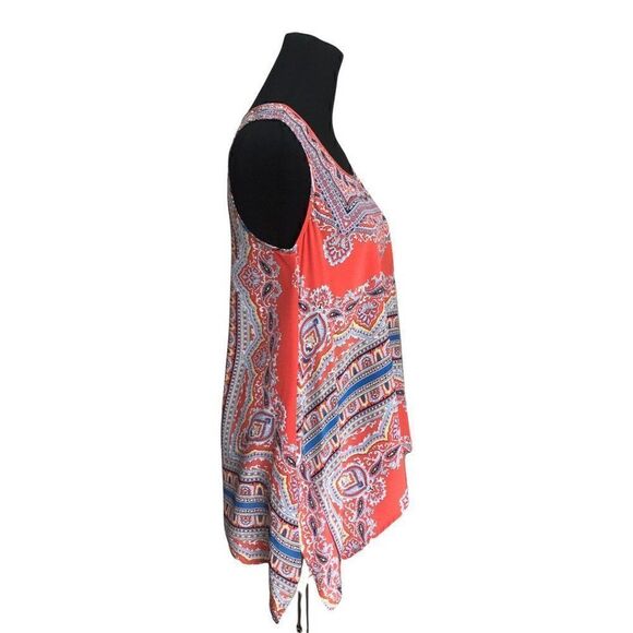 Fifteen Twenty 100% Silk Multi-Colored Tunic Top - Sleeveless - Picture 4 of 8